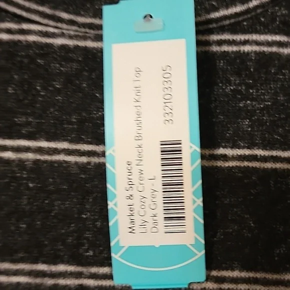 Market & Spruce Sweater in Black and Gray Stripes - Picture 3 of 6